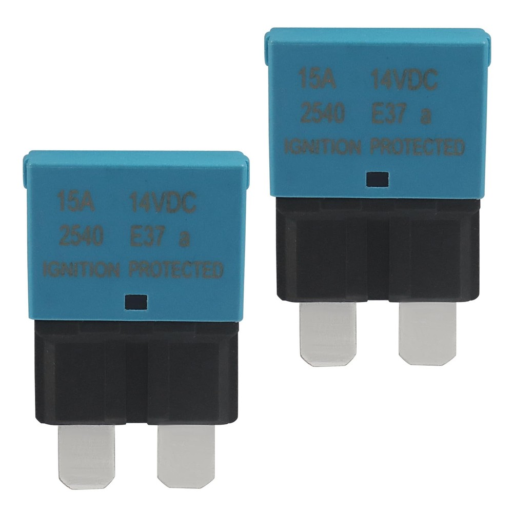 Litoexpe 2 Pack 15A Auto Reset Circuit Breaker, ATC/ATO Low Profile Mini Blad…