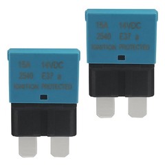 Litoexpe 2 Pack 15A Auto Reset Circuit Breaker, ATC/ATO Low Profile Mini Blad…