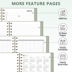 Undated Planner, Weekly and Monthly Calendar, 53 Weeks and 12 Months, A5 (6.3…