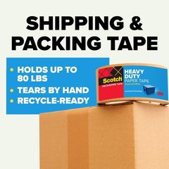 Box Lock Paper Packing Tape Kraft Brown Extreme Grip Kraft Paper Tape That