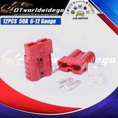 12Pcs 50A 10-12 Gauge Battery Quick Connect Winch Connector Plug Power Supply