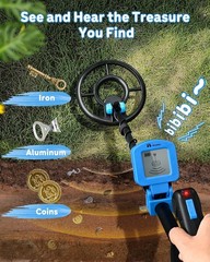 Metal Detector for Kids, Waterproof Kids Metal Detector, 7.4 Inch Search Coil wi