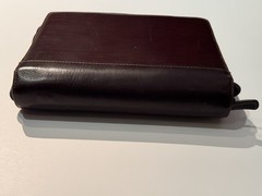 Franklin Covey Leather Zip Planner Binder 7-Ring Organizer 8×10 Brown Burgundy