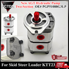 New Hydraulic Pump Two-Section for AGT Skid Steer Loader KTT23 PGP51088G3LP