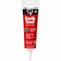 KWIK SEAL White Kitchen Bath Adhesive Caulk 5.5 oz Tub Sink Shower