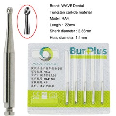 WAVE Dental Bur Plus Tungsten Carbide Latch Low Speed Drill Round RA 1 – 8 41