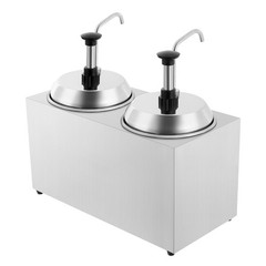 Nacho Cheese Dispenser w/Pump 2x2L Hot Fudge Caramel Warmer Commercial 1600W NEW