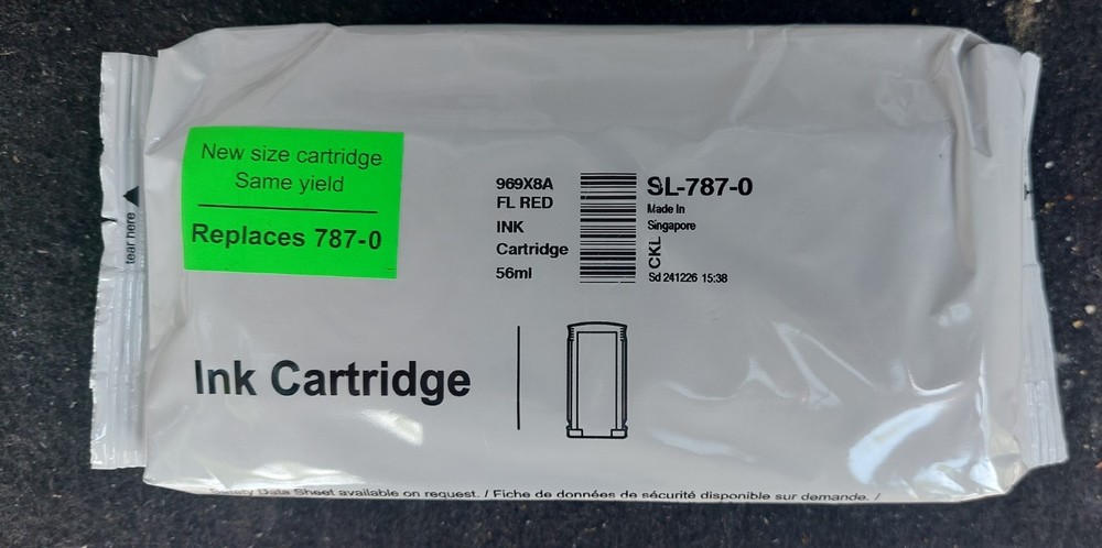 Pitney Bowes SL-787-0 FL Red Ink Cartridge 56ml – Replaces 787-0 NEW