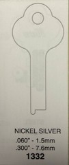 Ilco 1332 Medart Nickel Silver Flat Key Blank uncut (1 Key)
