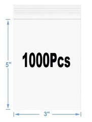3″ x 5″ Resealable Plastic Bags 1000 Pack Reclosable Mini Bags with Zipper
