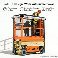 Scissor Lift Cover 75x34x87 Inch Heavy Duty Waterproof Oxford Fabric