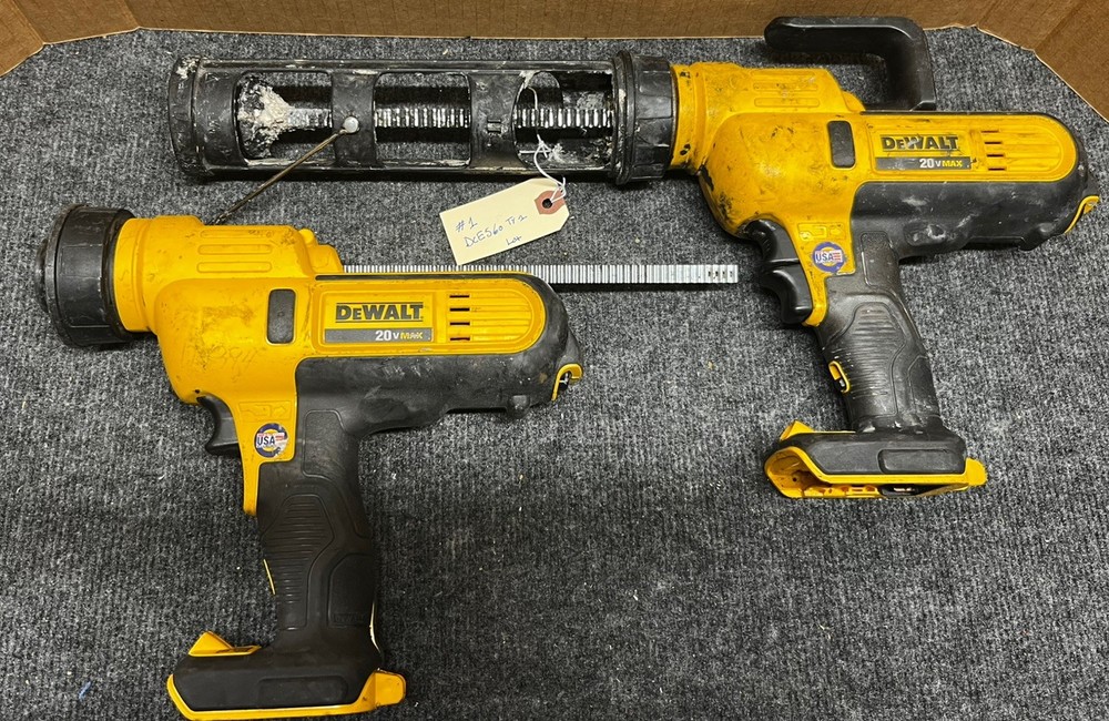 2 DEWALT DCE560B 20V Max Cordless Caulking Adhesive Gun’s ( Repair or Parts only
