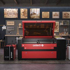 OMTech 50W 12×20 CO2 Laser Engraving Cutting Engraver Cutter with Water Chiller