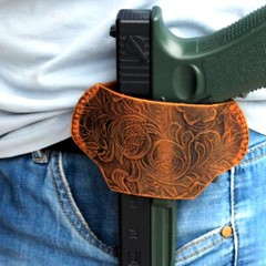 Leather Holster Belt Slide Holster, Genuine Leather Gun Holster for OWB IWB L…