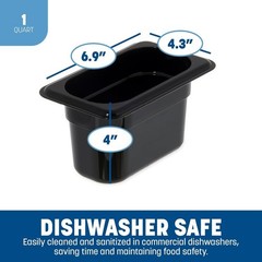 Plastic Food Pan 1/9 Size 4 Inches Deep Clear