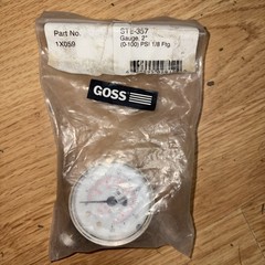 Goss 1X059 Air Pressure Gauge 0-100PSI Bottom Mount 1/8 in Conn