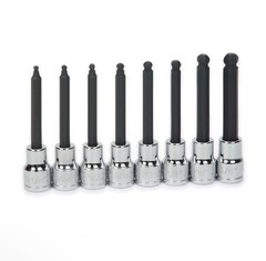 Williams 3/8″ Drive Hex Ball Tip Bit Socket Set 8pc Clip Rail 1/8 – 3/8″ SAE
