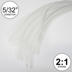 5/32″ ID Clear Heat Shrink Tube 2:1 ratio polyolefin (25 ft) inch/feet/to 4mm