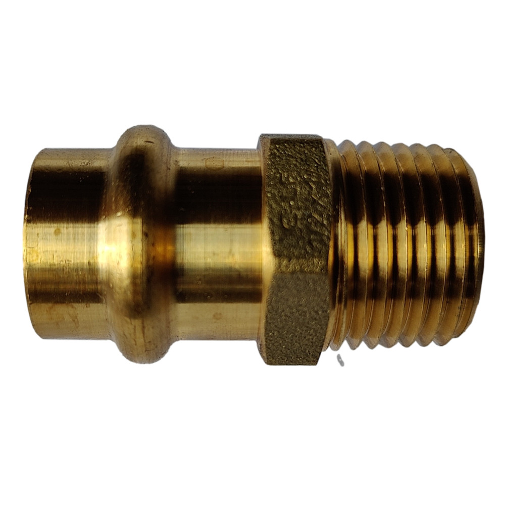 10 Pieces 1/2″ Propress Male Adapter, Lead Free Brass, 1/2″ Press Fit Male