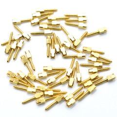 30 Pcs Dental Screw Post Plated 24K Gold Conical Refill S/M/L/XL For Root Canal