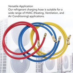 3pcs 150cm Charging Hose Air Conditioner Charging Hose 1/4in Fits