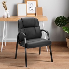 GIANNA Faux Leather Waiting Room Chair, Office Guest Chair with Padded Arms, for