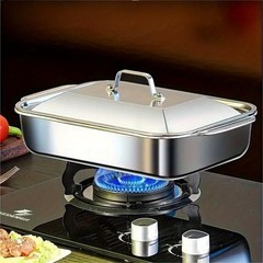2PCS Stainless Steel Baking Pan with Lid Cake Pans with Covers Bakeware Baking
