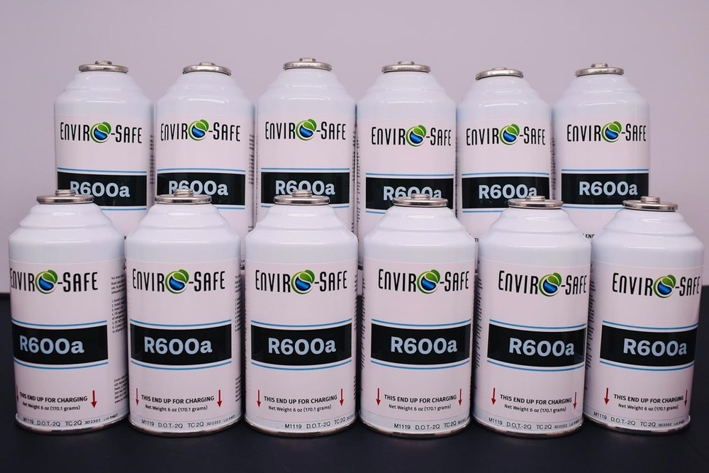 ENVIRO-SAFE 12 Cans- R600a Refrigerant – 6oz,12 Cans Inverted Piercing Style Top