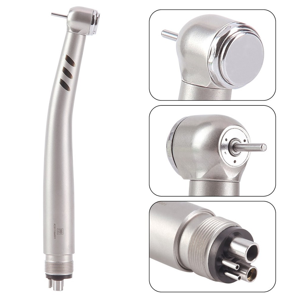 Dental 3-Water Spray High Speed Handpiece Push Button 4 Hole Ceramic Bearing