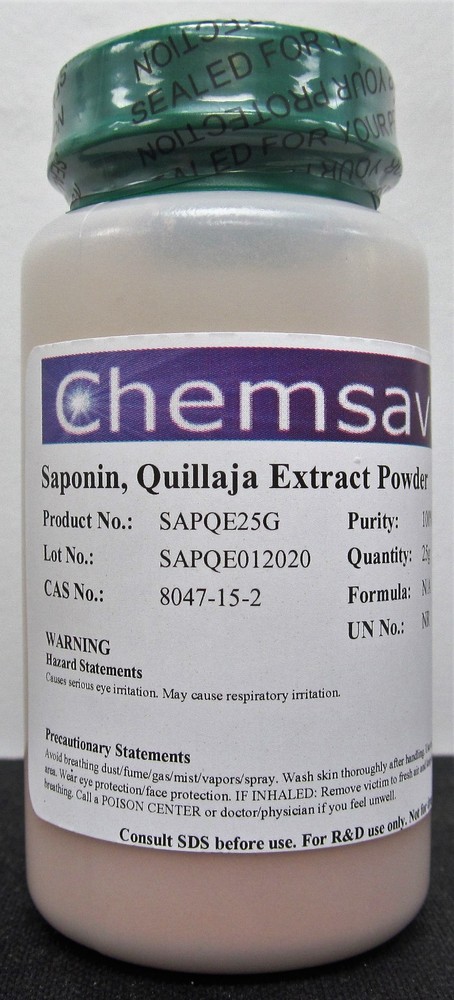 Saponin, Quillaja Extract Powder, 100%, 25g