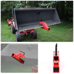 Receiver Hitch 2″ Clamp On Trailer Tractor Bucket Mount Adapter For Deere Bobcat