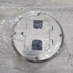 RACO 6239NI Floor Box Kit Nickel Plated Concealed Duplex Receptacle 15A 125V