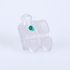 AZDENT Dental Orthodontics Ceramic Brackets 5*5 MBT / Roth.022 Hooks 3-4-5