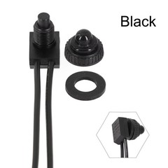 2x Waterproof Push Button Switch On/Off Black Car/Truck/Boat 12V DC Automotive