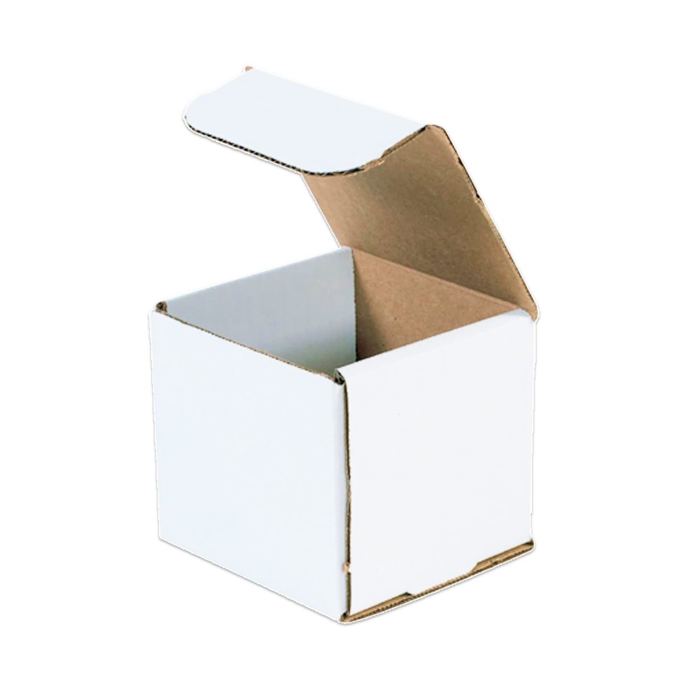BOX USA Shipping Boxes Small 4″L x 4″W x 4″H 50-Pack – 4x4x4, Oyster White