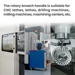1x Rotary Broaching – 3/4″ Shank Broach Tool Holder Fit for 1/2″ Shank Broach