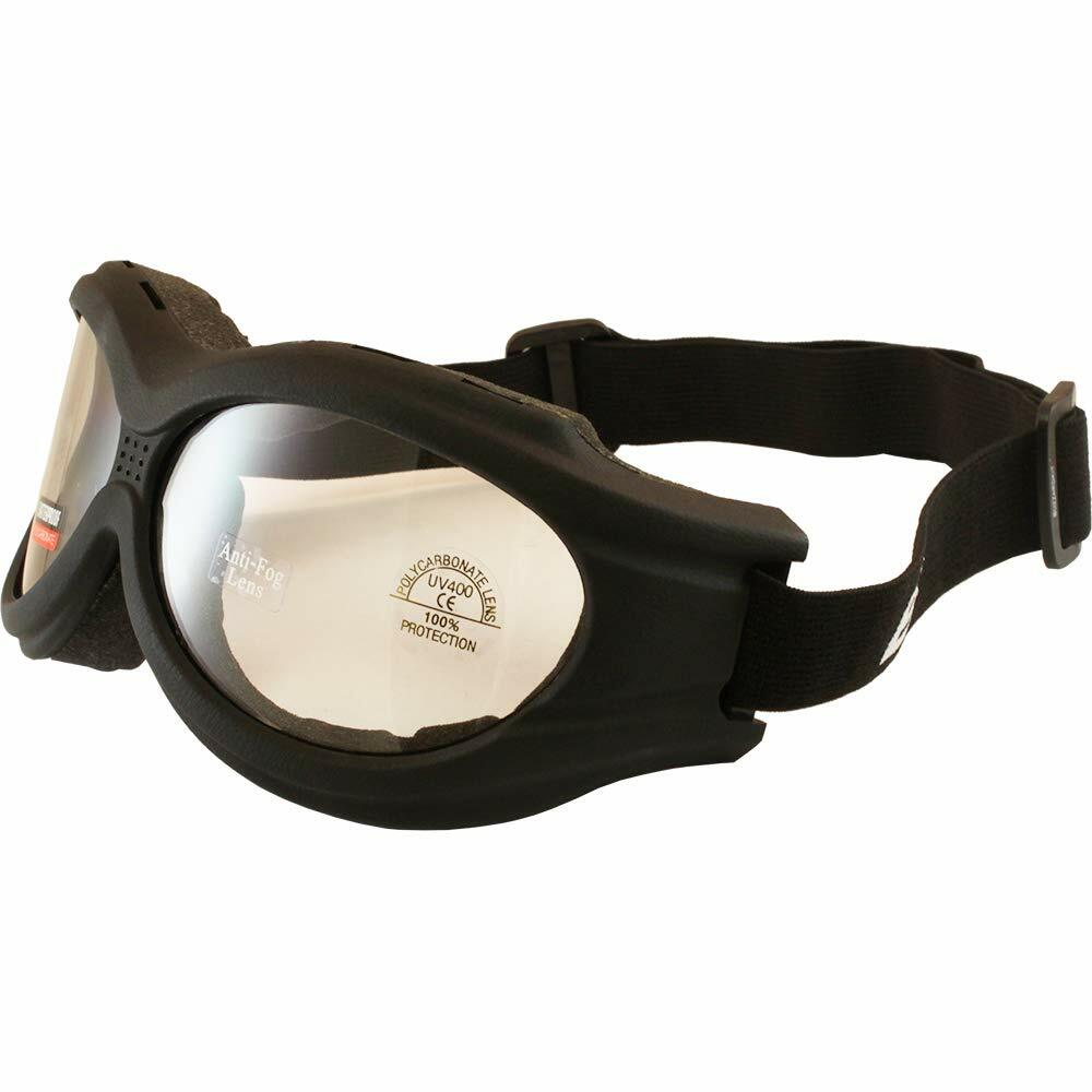 Birdz Eyewear – The Buzzard – Motorcycle Goggle Fits Over Glasses Clear Lens