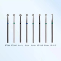 10 Pcs/Box Dental Surgical Diamond FG 1.6mm Burs Ball Round High Speed Handpiece