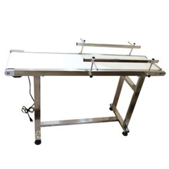 110V White PVC Belt Conveyor Speed Adjustable Industrial Transport Equipment