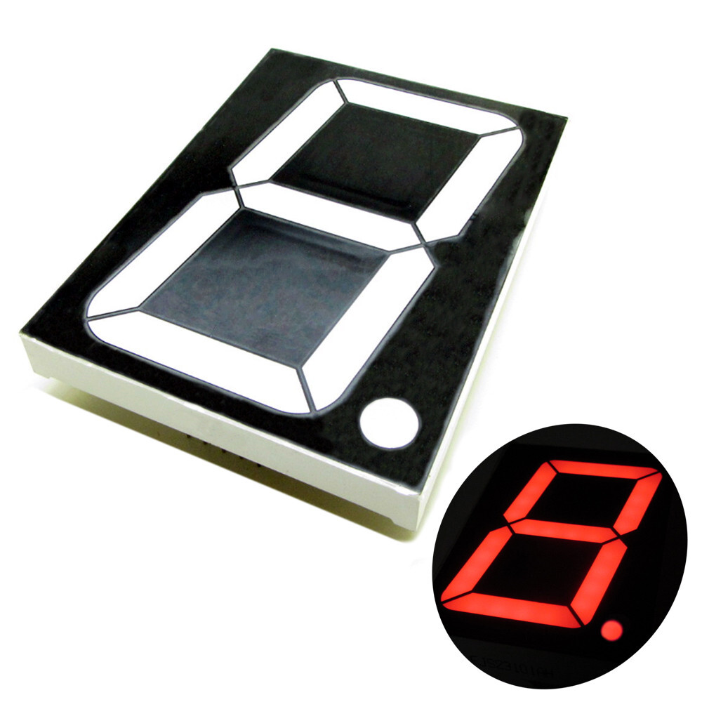 1 × Red 7 Segment 5″ Inch LED Single Digit display Common Anode 1 Bit 10-Pins