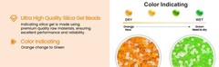 9 LBS Adsorbco Desiccant Beads, Indicating Silica Gel Beads (orange white mix ）