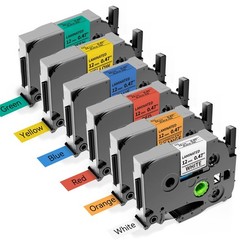 TZe TZ Label Maker Tape Colors Replace for Brother P-Touch Label Tape 12mm 0….