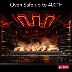 GoodCook 15″x10.5″ Nonstick Baking Pan & Rack – Crispy Bacon, Pizza