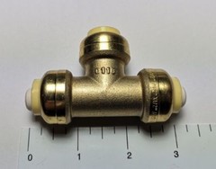 PUSH FIT TEES 1/2″ X 1/2″ X 1/2″ (10 PIECES) – LEAD FREE BRASS
