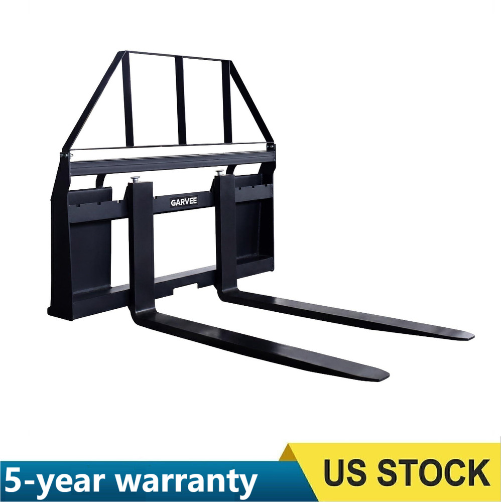 4000 Lbs Quick Attach Pallet Forks 45″ Frame 48″ Blades for Skid Steer Tractors