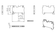 5pcs ST1.5 3031513 ST 1,5 -PE- Spring cage ground terminal block PHOENIX CONTACT