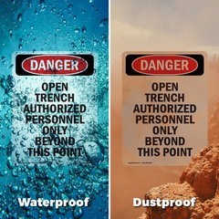 Portrait Open Trench Authorized Personnel Only OSHA Danger Sign – 5 or 10 Pack