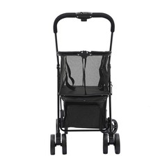 Oxford Cloth Foldable Shopping Cart 50kg Capacity Detachable Mesh Bag Black