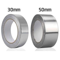 Aluminium Foil Tape Rolls 30/50mm x 5/10/20m Heat Insulation Self Adhesive Duct