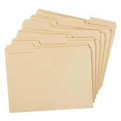 Heavyweight File Folders 1/3 Cut Manila 25 Pack Letter Size Organize Documents